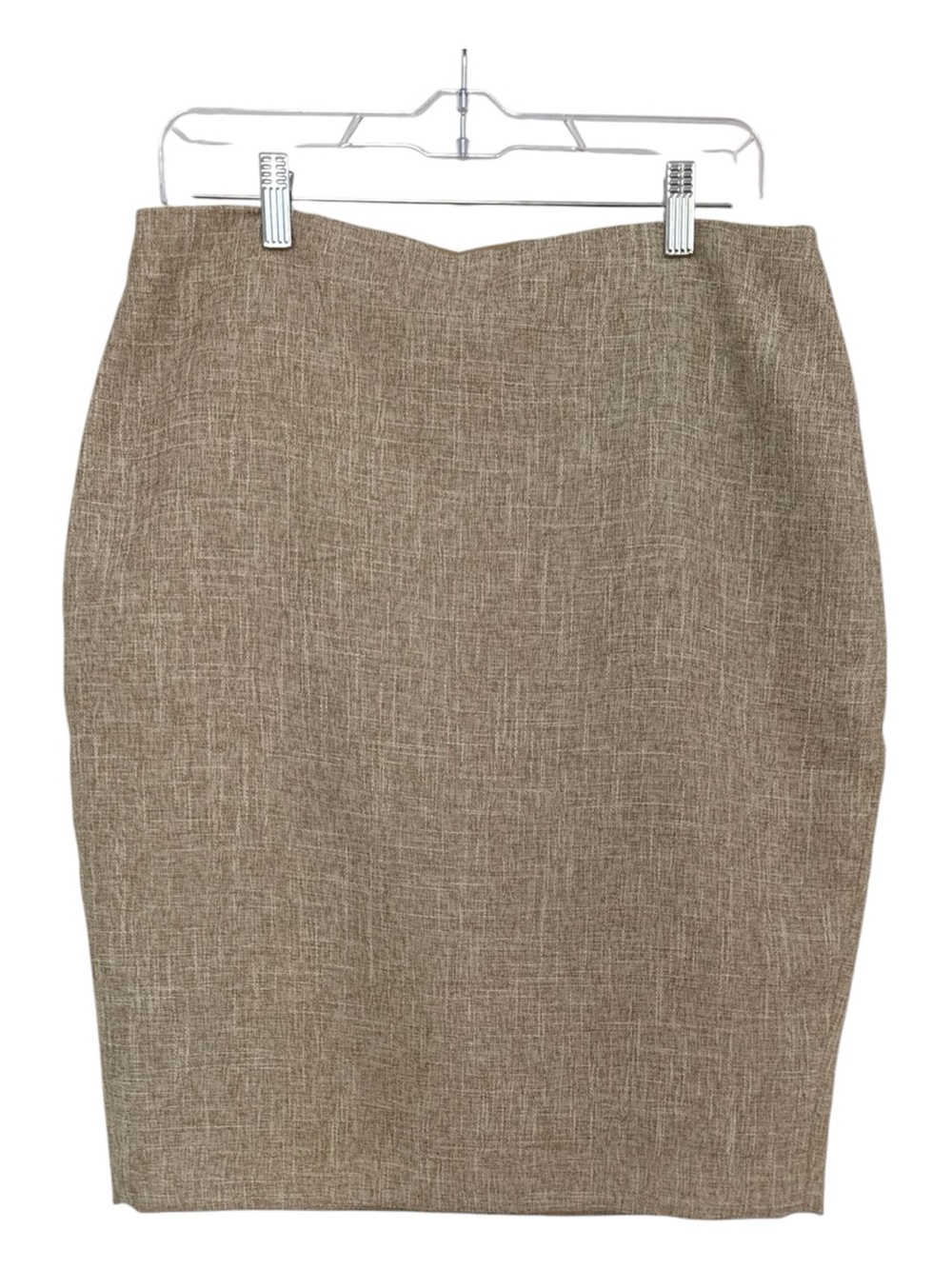 Calvin Klein Taupe Textured Pencil Skirt